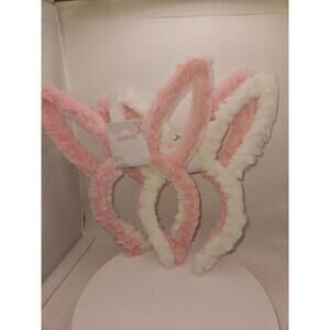 Claire's Two- 2 Pack Pink & White Easter Bunny Ears - NWT